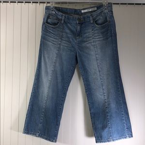 🏆DKNY JEANS Petite Distressed Stretch Denim Capri